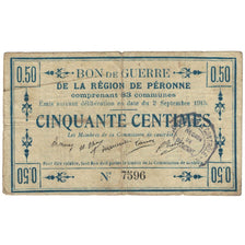France, Peronne, 50 Centimes, 1915, VF(20-25), Pirot:80-413