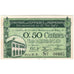 France, Perpignan, 50 Centimes, 1917, AU(55-58), Pirot:100-21