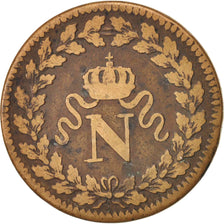 Monnaie, France, Napoleon I, 1 Décime, 1815, Strasbourg, TB, Bronze