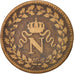 Coin, France, Napoleon I, 1 Décime, 1815, Strasbourg, VF(20-25), Bronze
