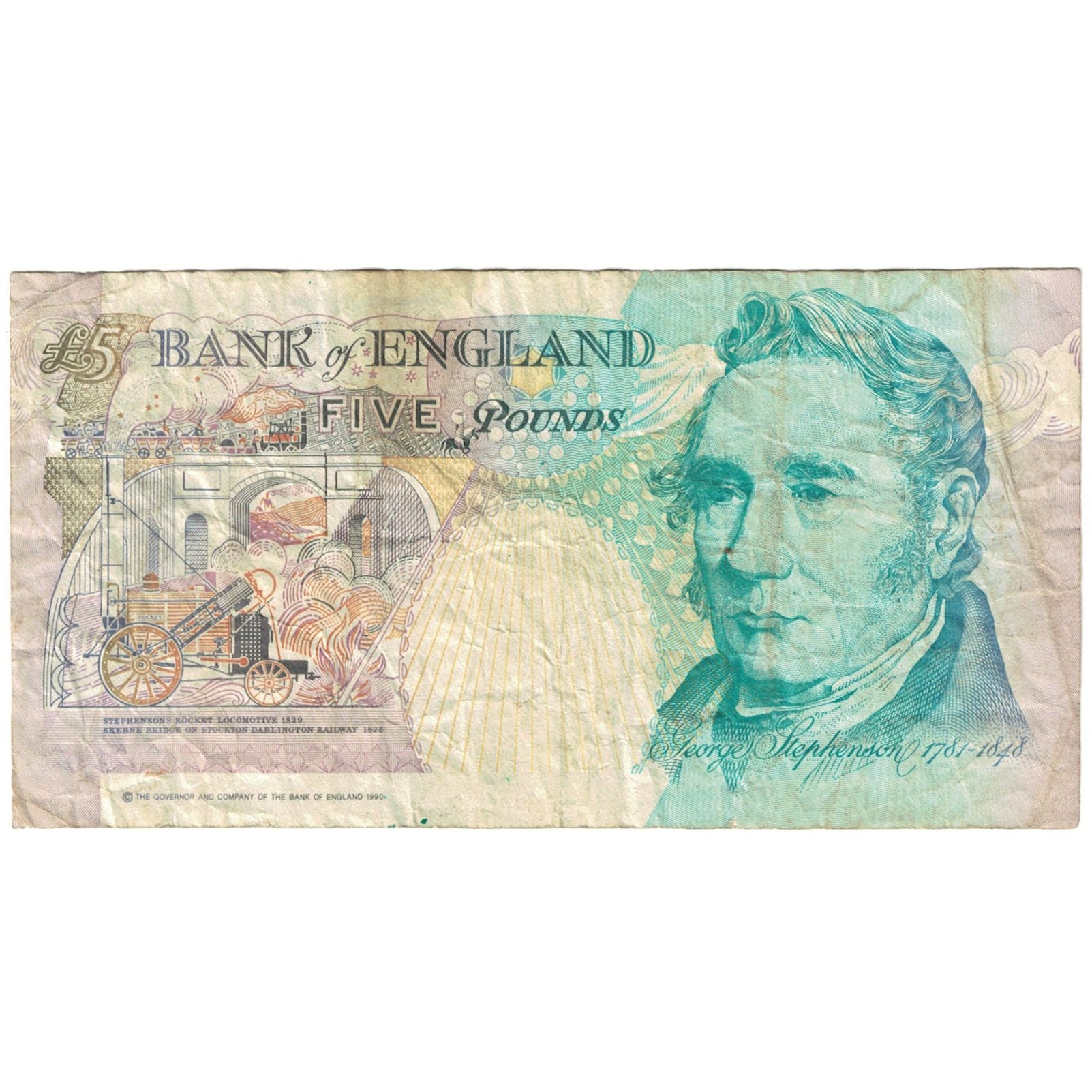 Billet, Grande-Bretagne, 5 Pounds, 1990, UNdated (1990), KM:382b, B