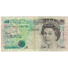 Banknote, Great Britain, 5 Pounds, 1990, UNdated (1990), KM:382b, VG(8-10)