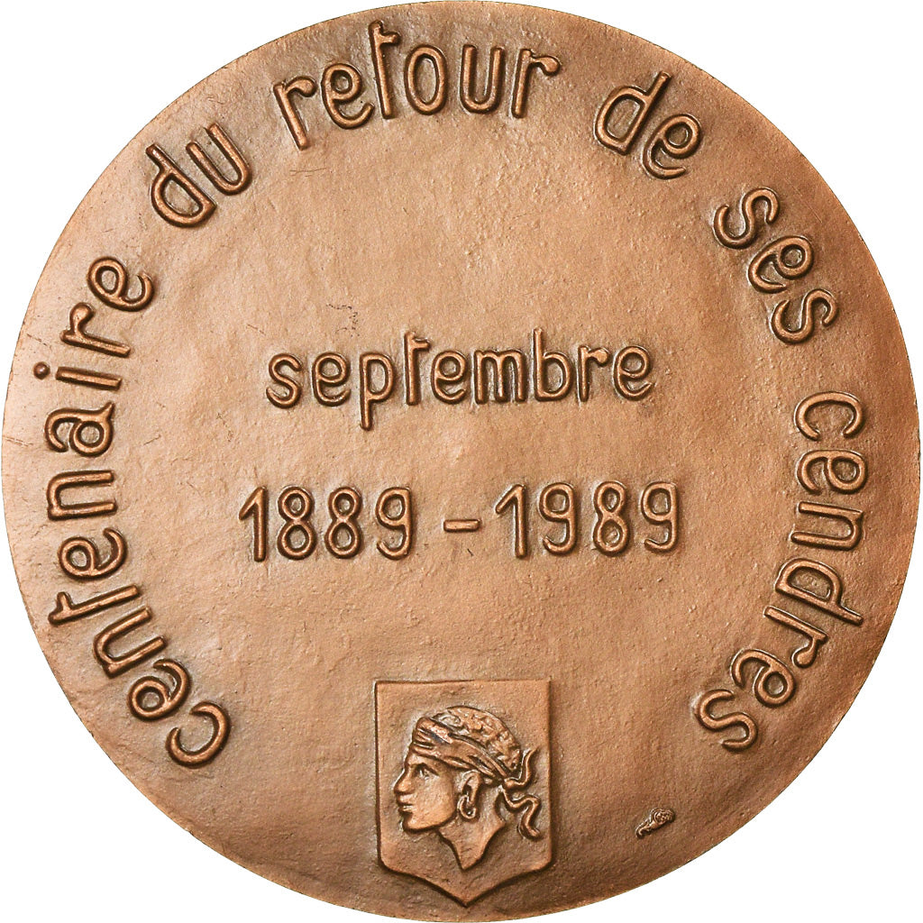 France, Medal, Pasquale Paoli, Centenaire du Retour de ses Cendres, 1989