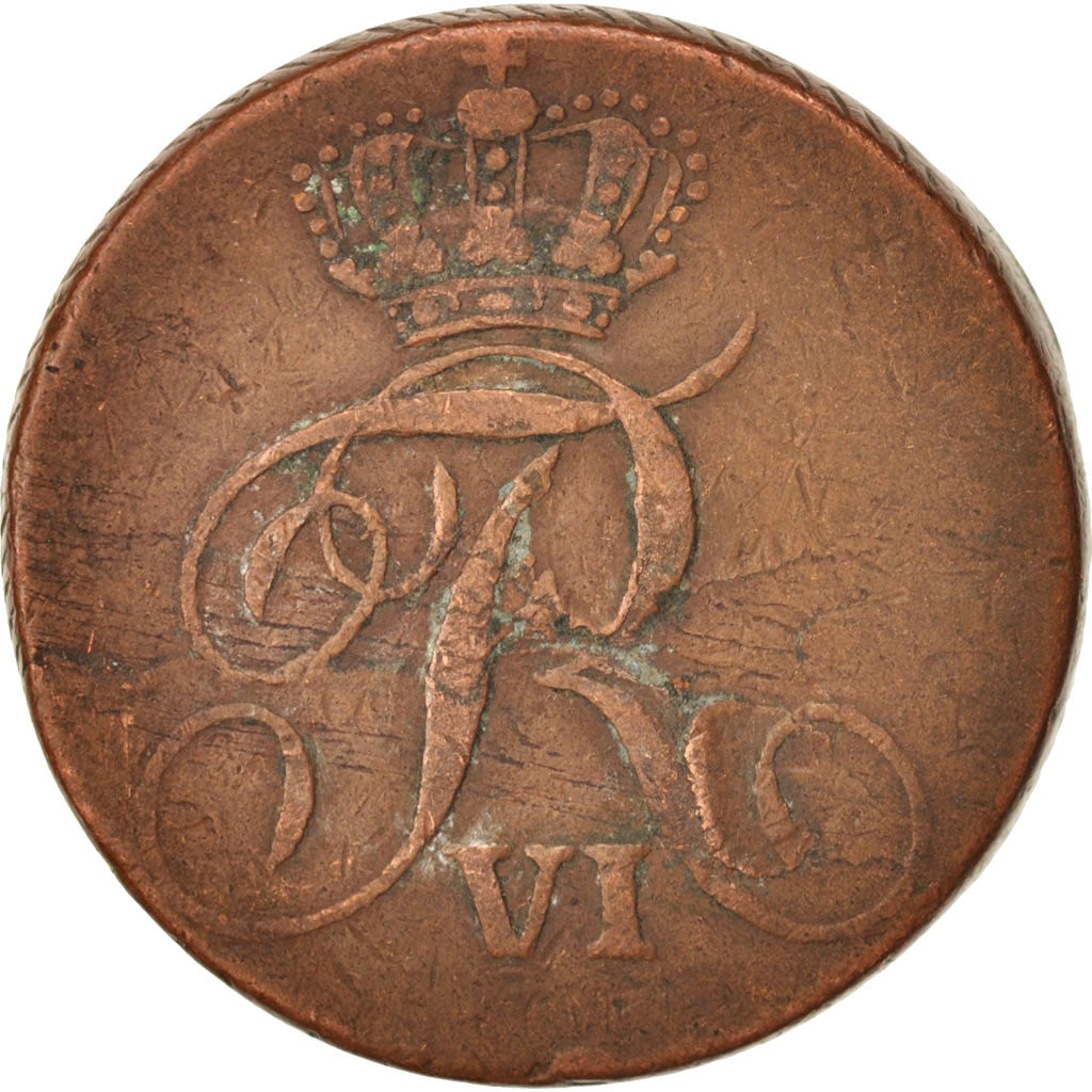 Noruega, Frederick IX, 4 Skilling, 1809, MBC, Cobre, KM:275.1