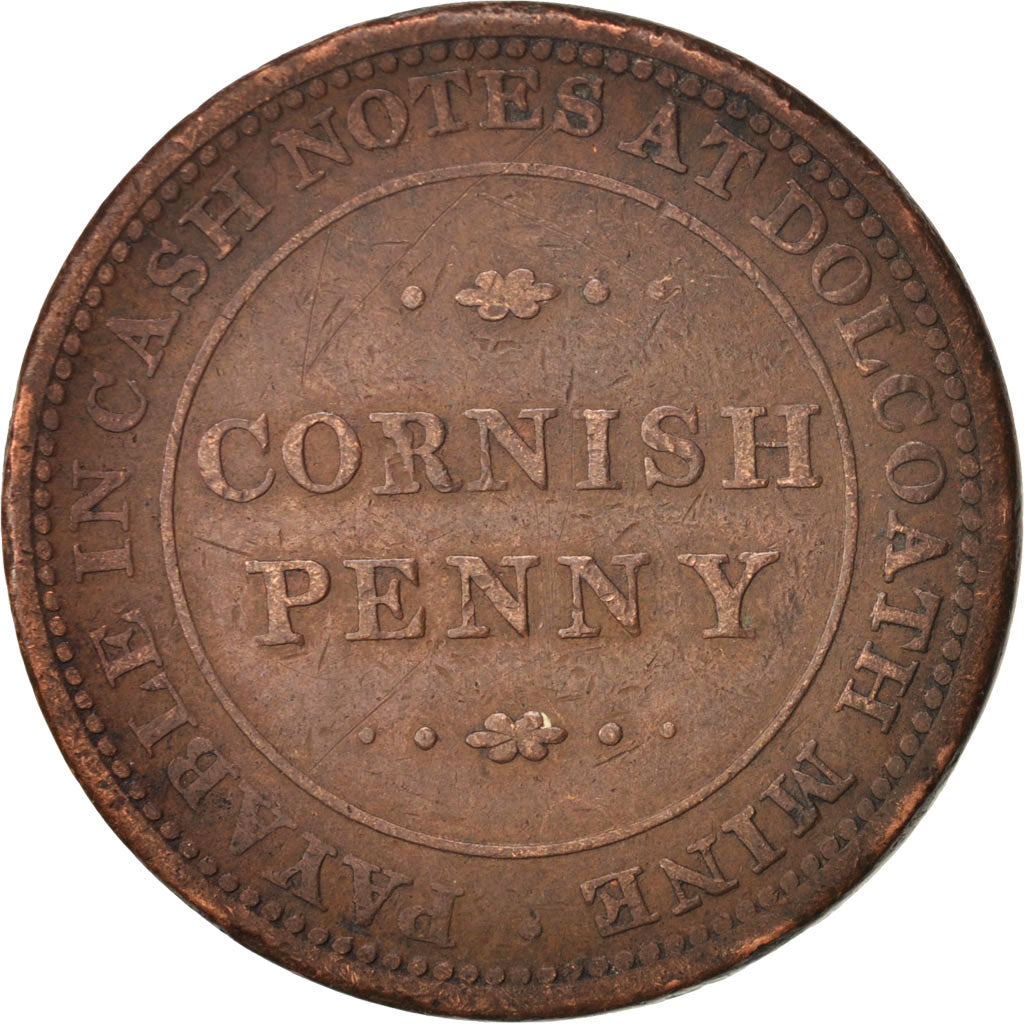 Great Britain, Token Cornish Mine Penny, 1812, EF(40-45), Copper