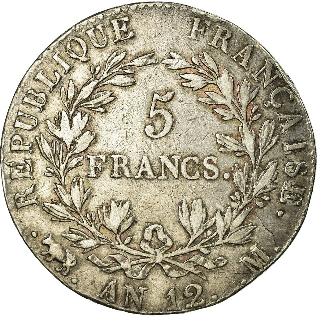 Coin, France, Napoléon I, 5 Francs, 1804, Toulouse, VF(30-35), Silver