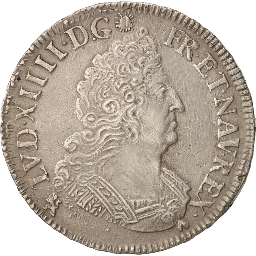 France, Louis XIV, 1/2 Écu aux palmes, 1693, Rennes, TTB+, Argent, Gadoury 185