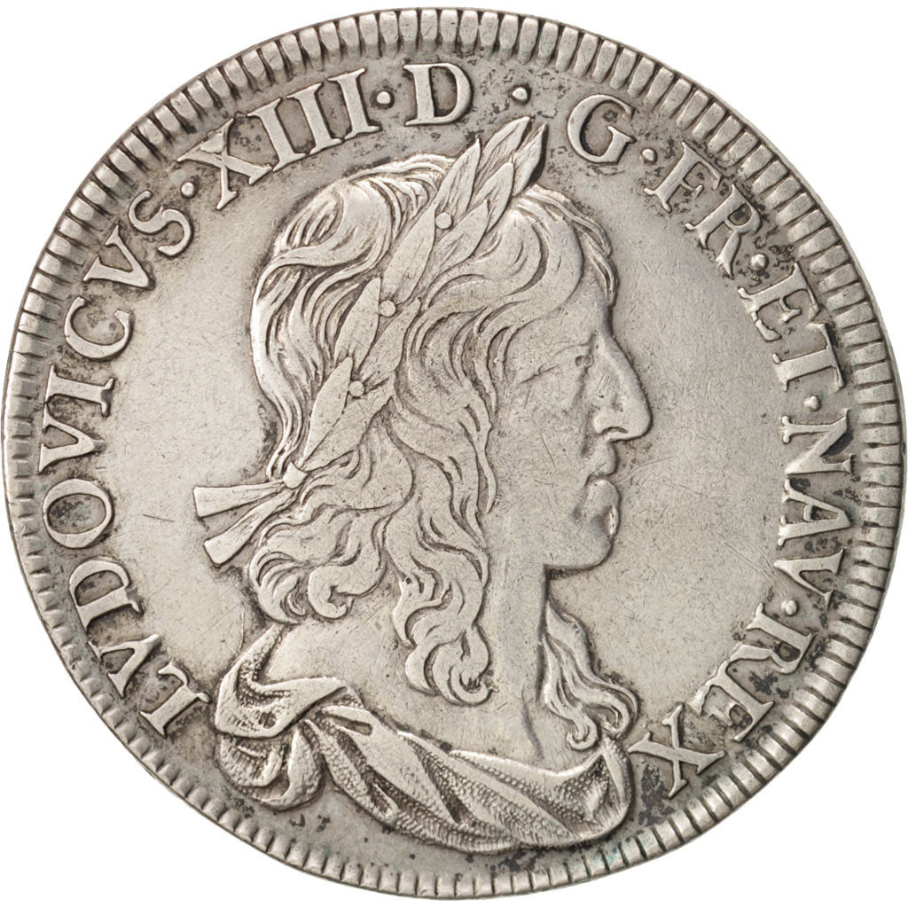 Monnaie, France, Louis XIII, 1/2 Écu, premier poinçon de Warin, 1/2 Ecu, 1642