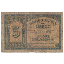 Billete, 5 Francs, Marruecos, KM:24, RC