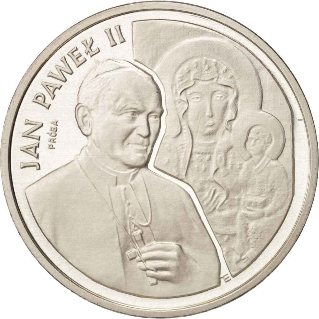 Poland, 200000 Zlotych PROBA Jan Pawel II Proof, 1991, MS(65-70), Silver