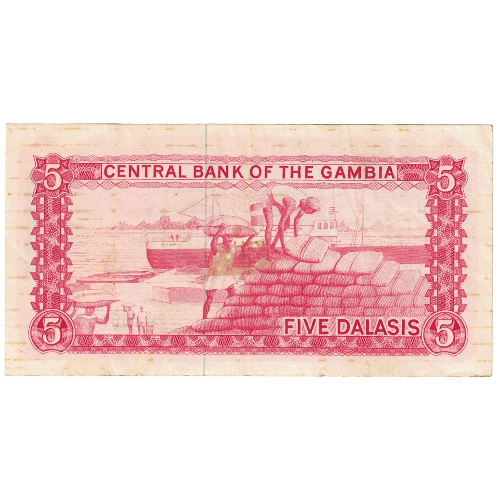 Geldschein, The Gambia, 5 Dalasis, 1972, KM:5d, SGE