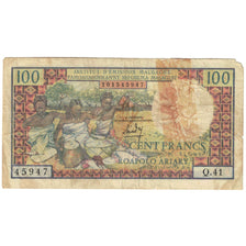 Banknote, Madagascar, 100 Francs =  20 Ariary, 1966, KM:57a