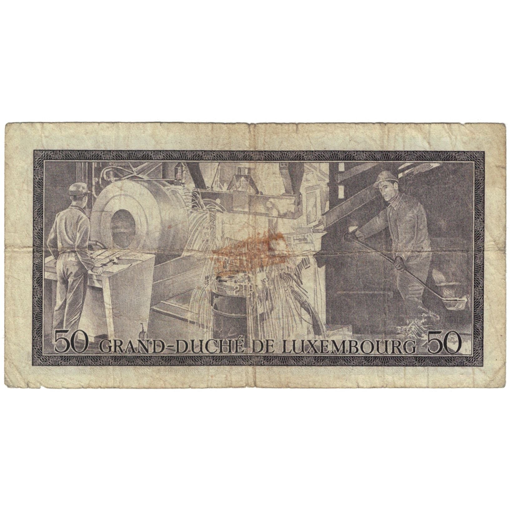 Banknote, Luxembourg, 50 Francs, 1972, 1972-08-25, KM:55b, VG(8-10)