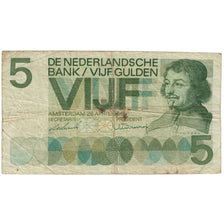 Banconote, Paesi Bassi, 5 Gulden, 1966-1972, 1966-04-26, KM:90a, B