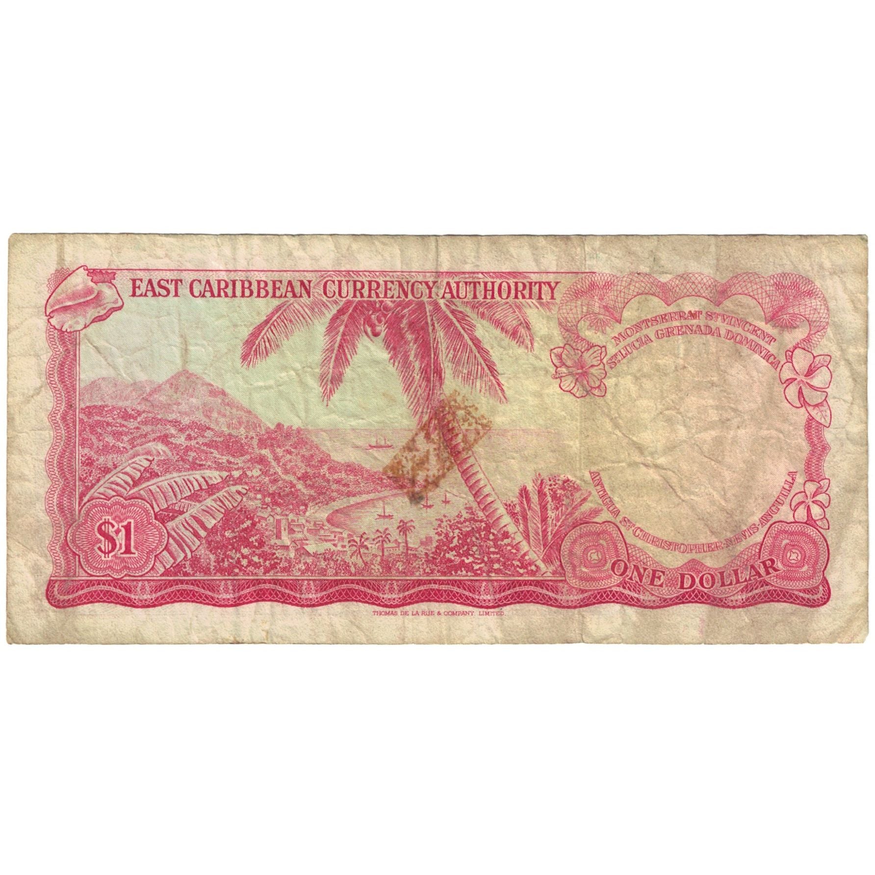 Nota, Estados das Caraíbas Orientais, 1 Dollar, Undated (1965), KM:13e