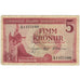 Banconote, Islanda, 5 Kronur, 1957, KM:37a, B+