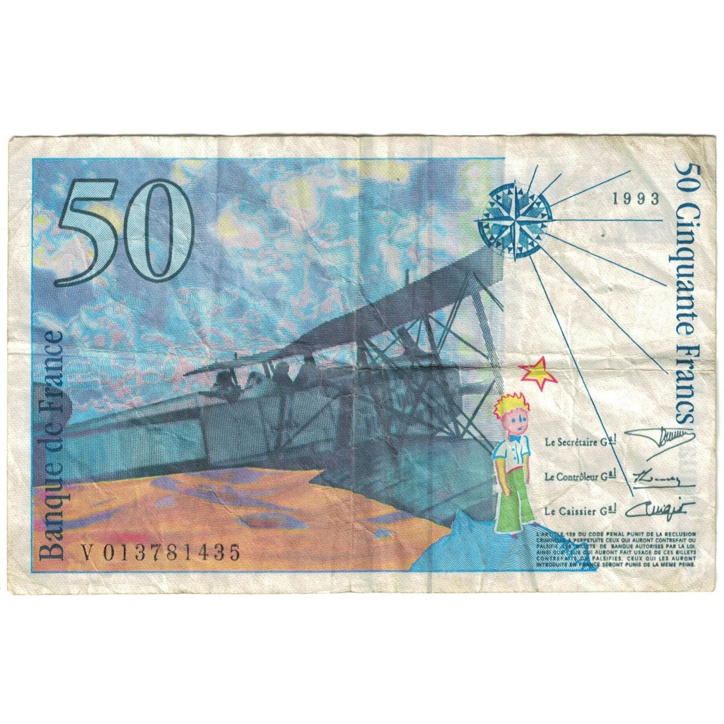 Frankrijk, 50 Francs, 1993, V013781435, TB, Fayette:72.2, KM:157b