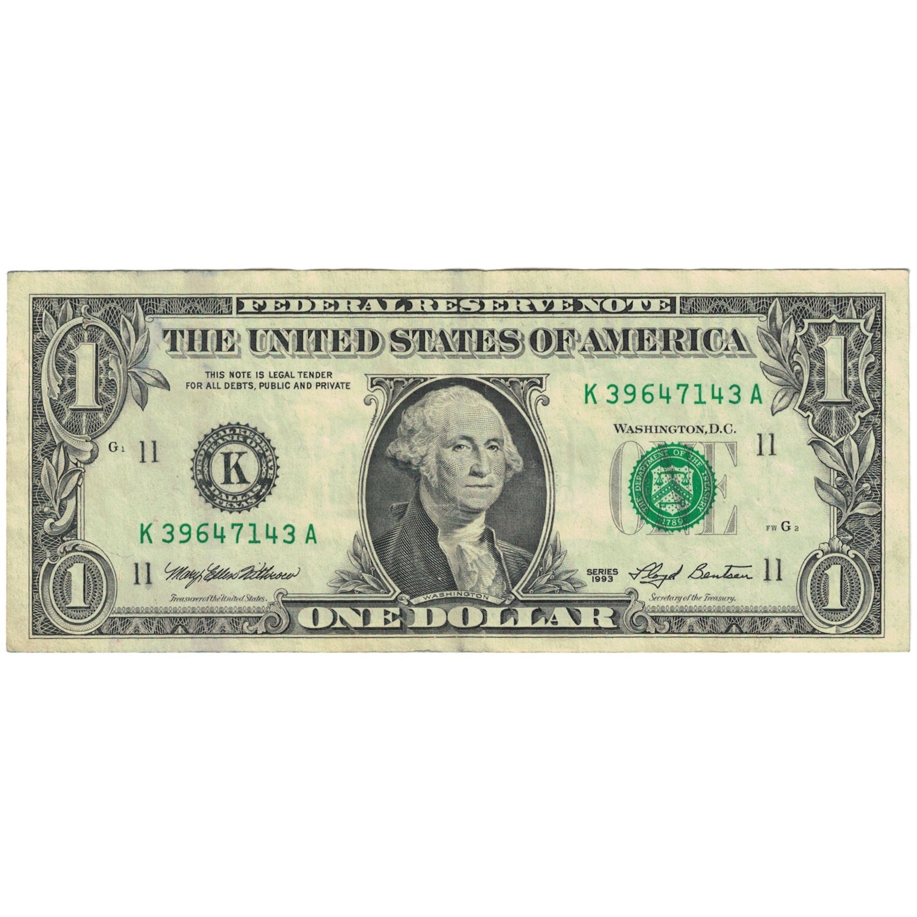 Banconote, Stati Uniti, One Dollar, 1993, KM:4921, MB