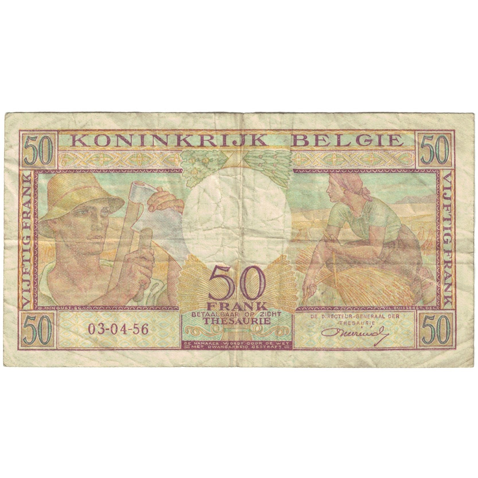 Banknote, Belgium, 50 Francs, 1948, 1948-06-01, KM:133a, F(12-15)