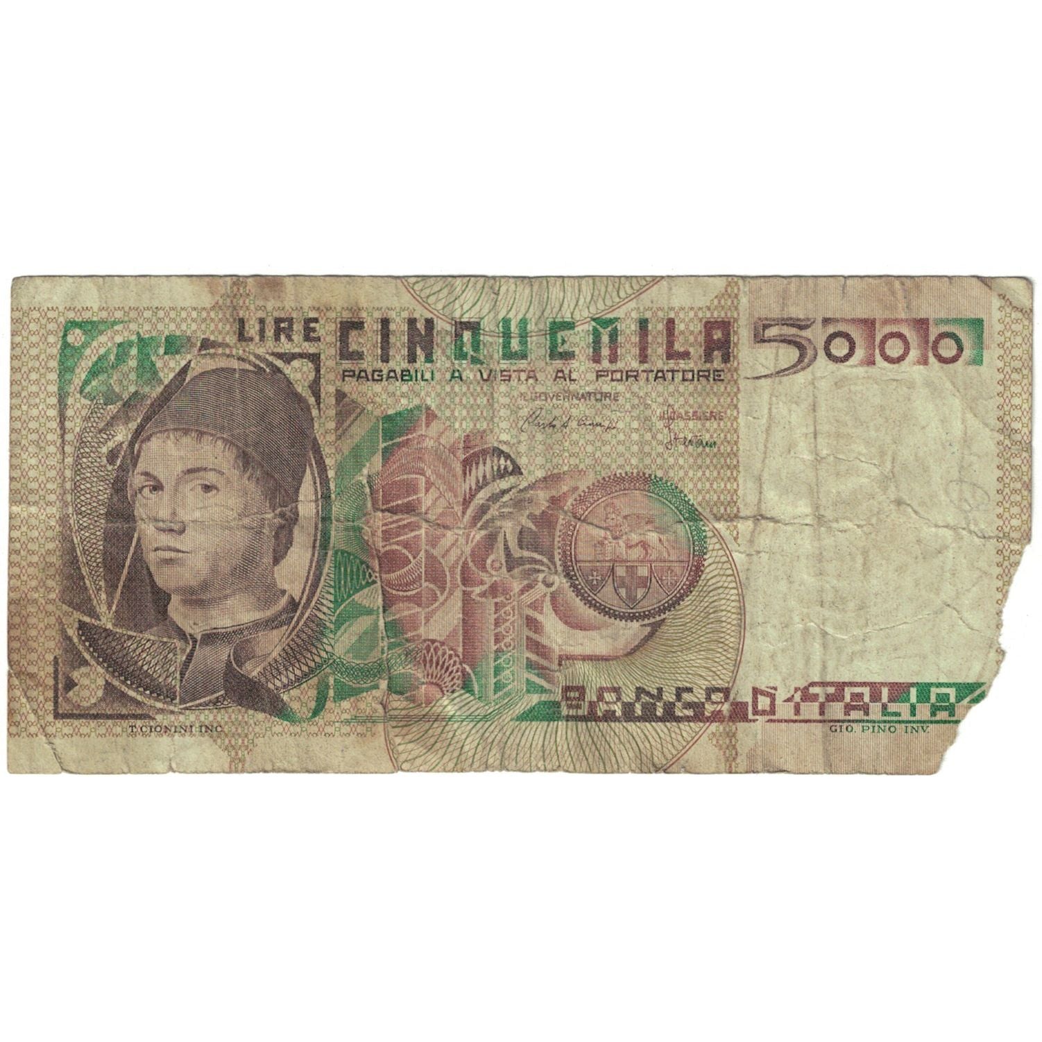 Billet, Italie, 5000 Lire, 1983, 1983-10-19, KM:105c, AB