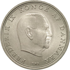 Denmark, Frederik IX, 10 Kroner, 1968, Copenhagen, AU(55-58), Silver, KM:857