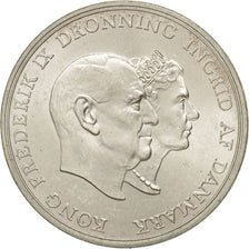 Danimarca, Frederik IX, 5 Kroner, 1960, Copenhagen, SPL-, Argento, KM:852