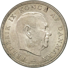Denmark, Frederik IX, 5 Kroner, 1964, Copenhagen, AU(55-58), Silver, KM:854