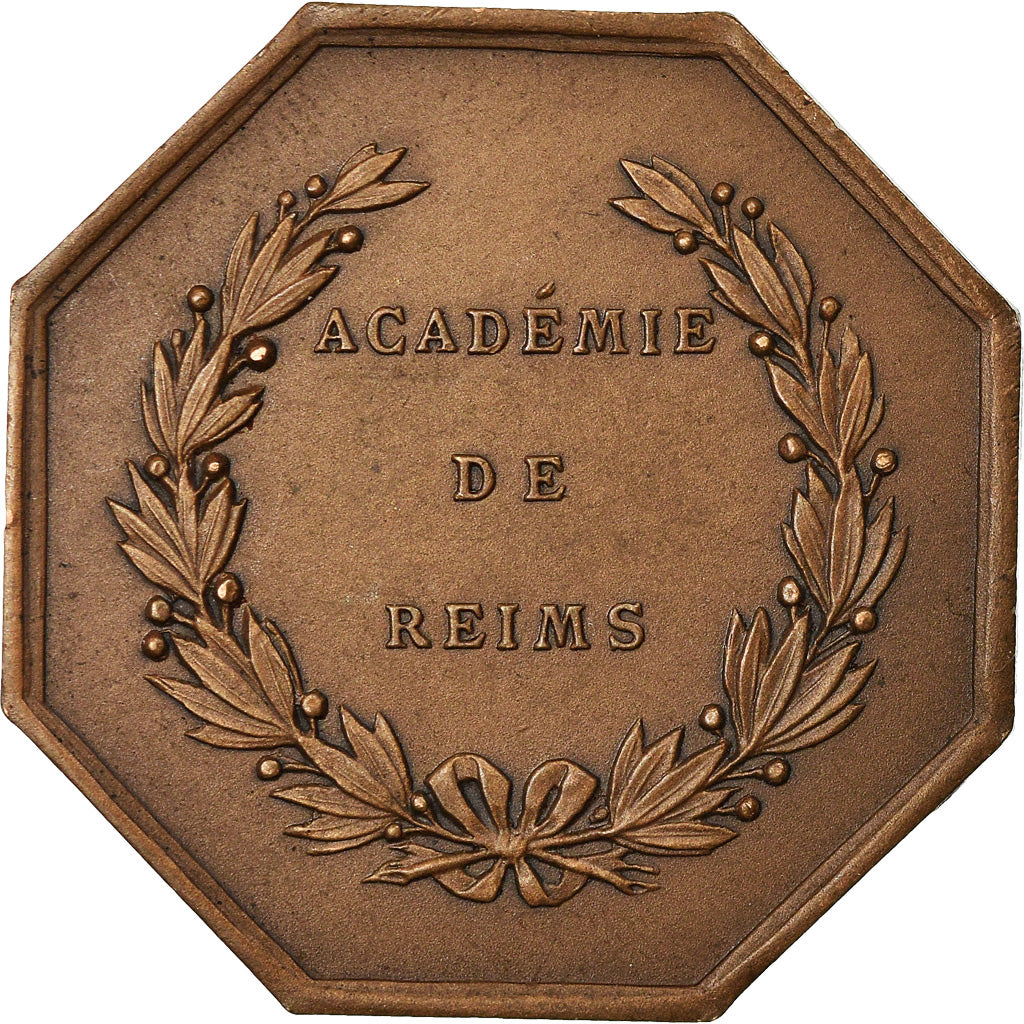 France, Token, Académie de Reims, 1841, Pingret, MS(63), Bronze