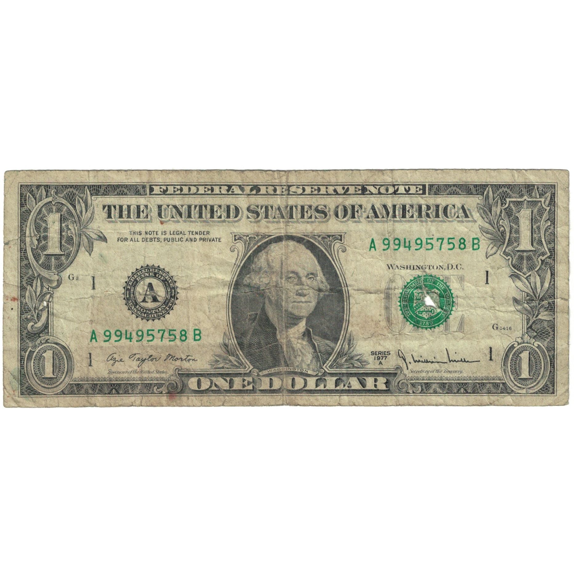 Billete, 1 Dollar, 1977, Estados Unidos, RC