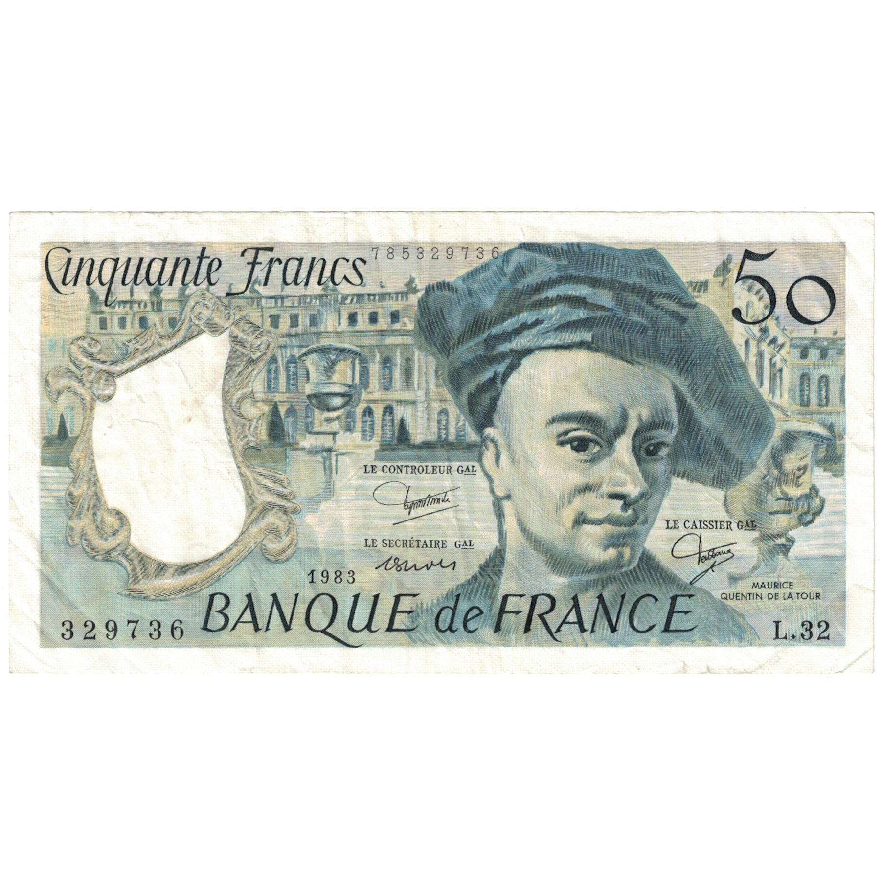 França, 50 Francs, Quentin de La Tour, 1983, L.32, VF(20-25), Fayette:67.09