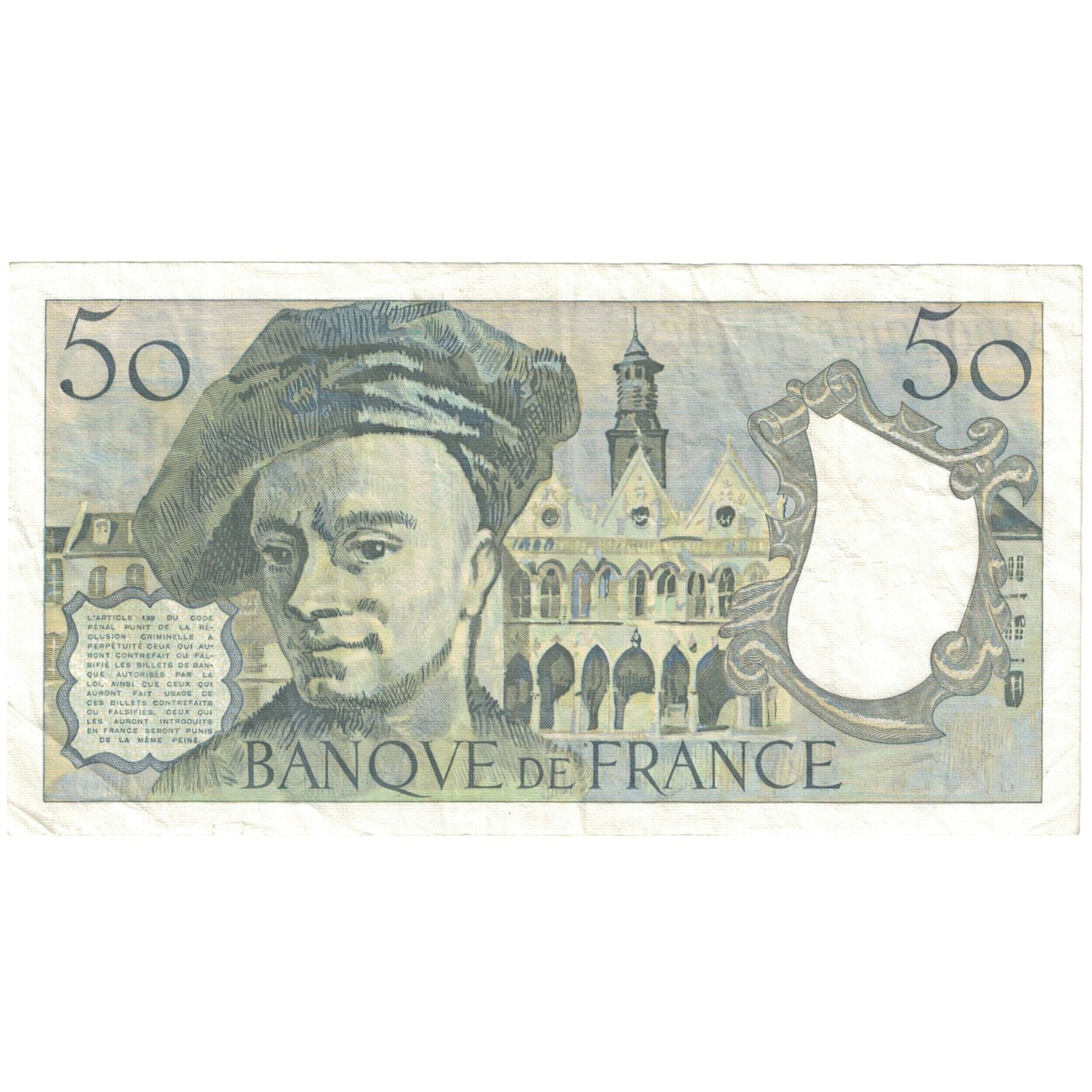 França, 50 Francs, Quentin de La Tour, 1983, L.32, VF(20-25), Fayette:67.09