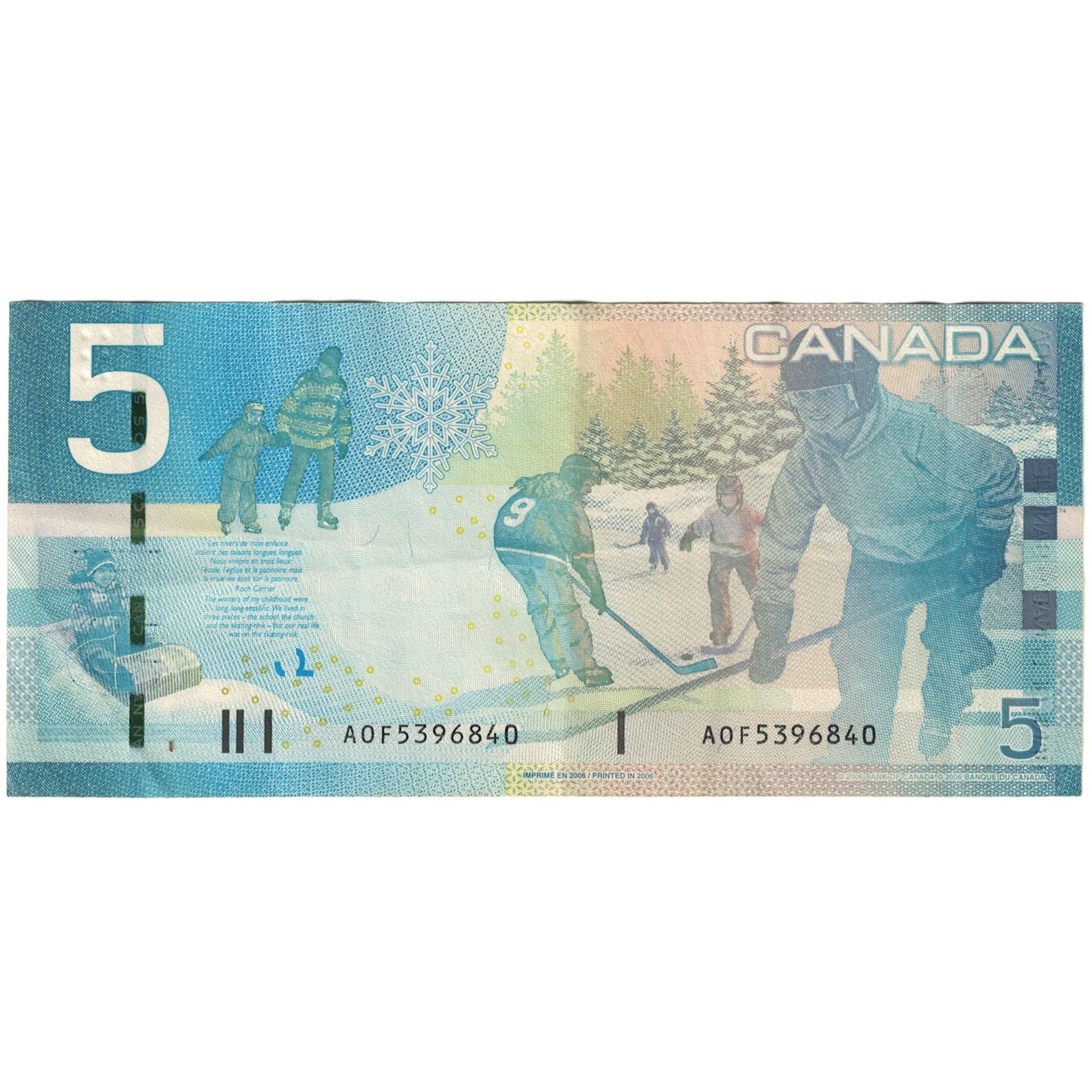Billet, Canada, 5 Dollars, KM:101Ab, TB