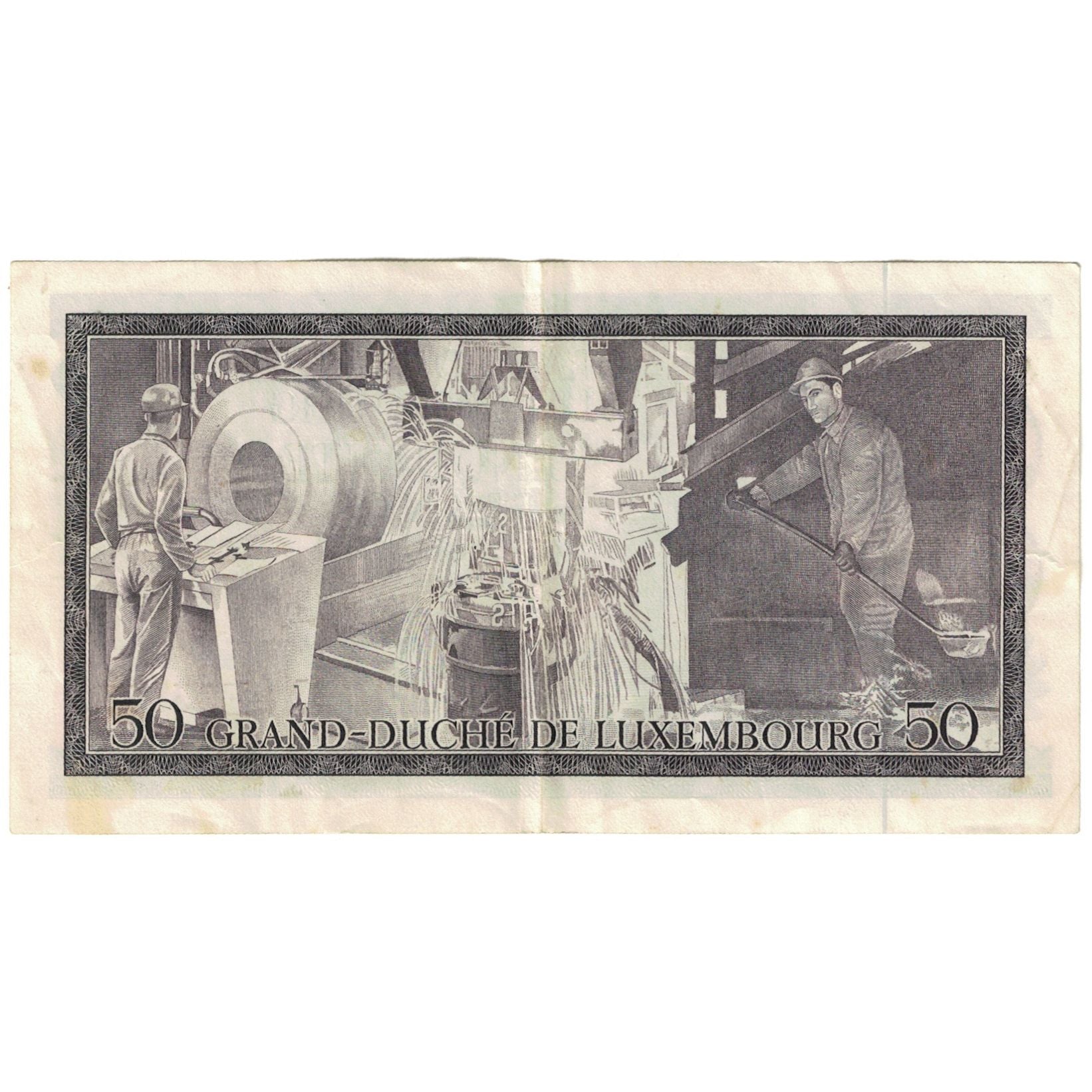 Billet, Luxembourg, 50 Francs, 1966-1972, 1972-08-25, KM:55a, TB