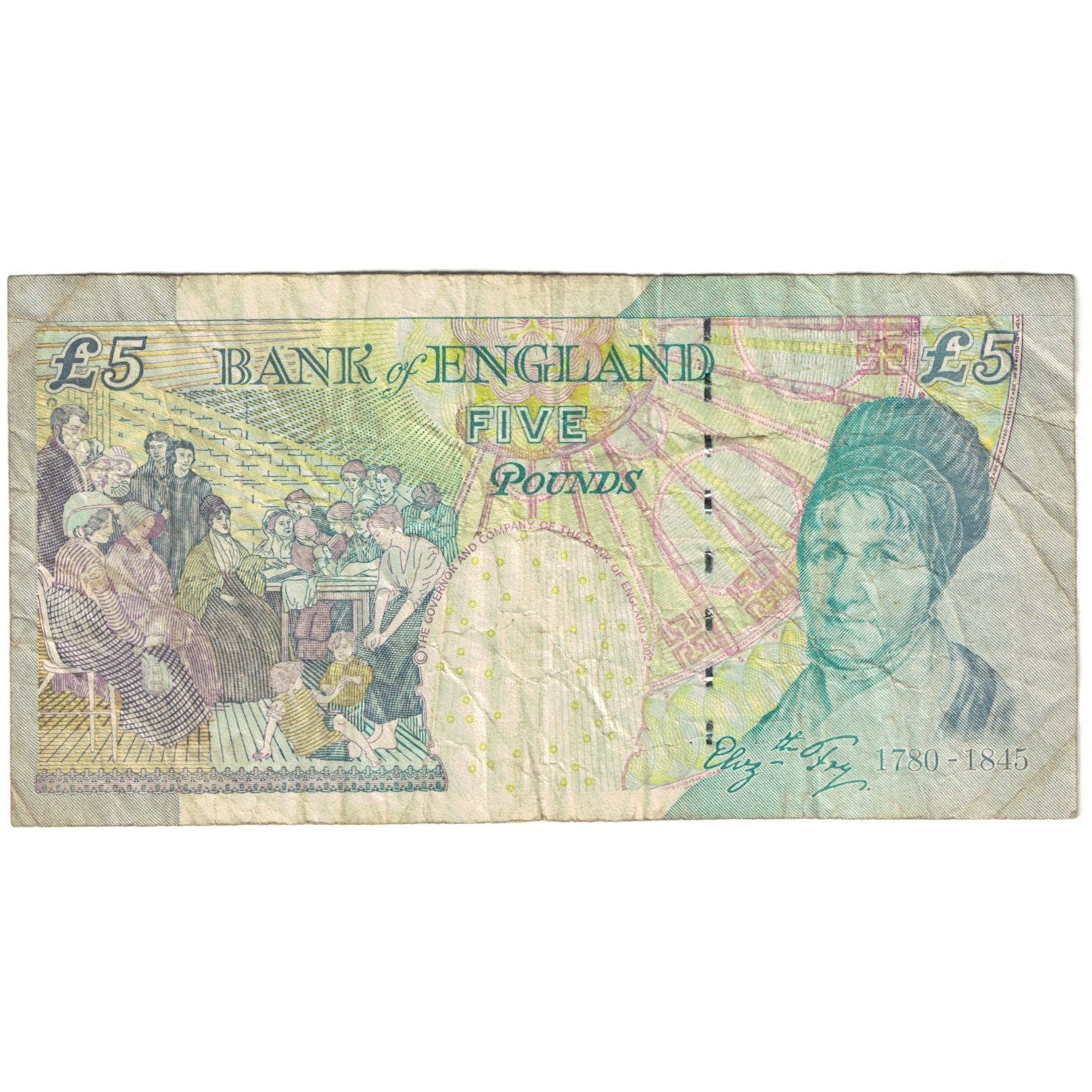 Geldschein, Großbritannien, 5 Pounds, KM:391c, S