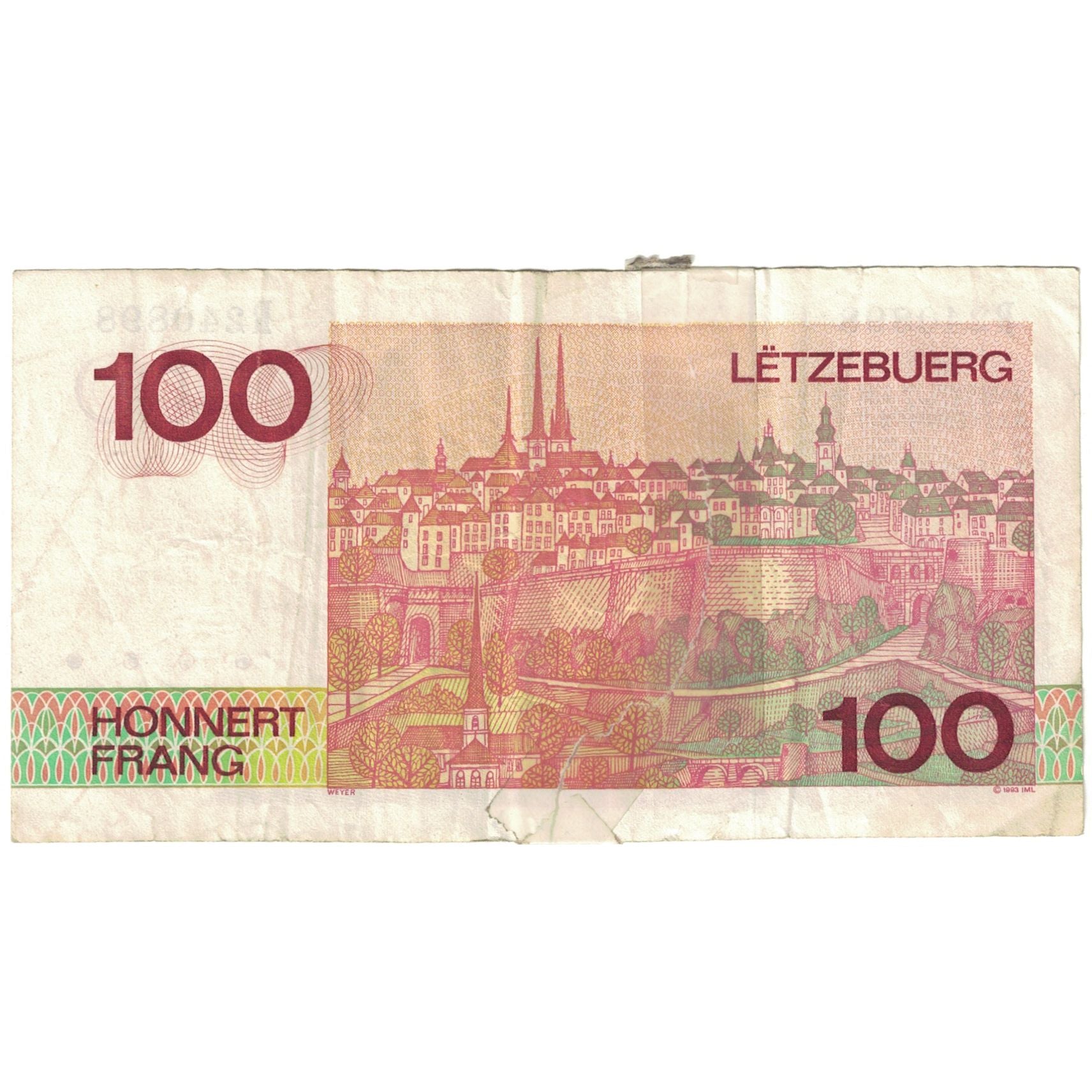 Billet, Luxembourg, 100 Francs, 1980, 1980-08-14, KM:57a, B