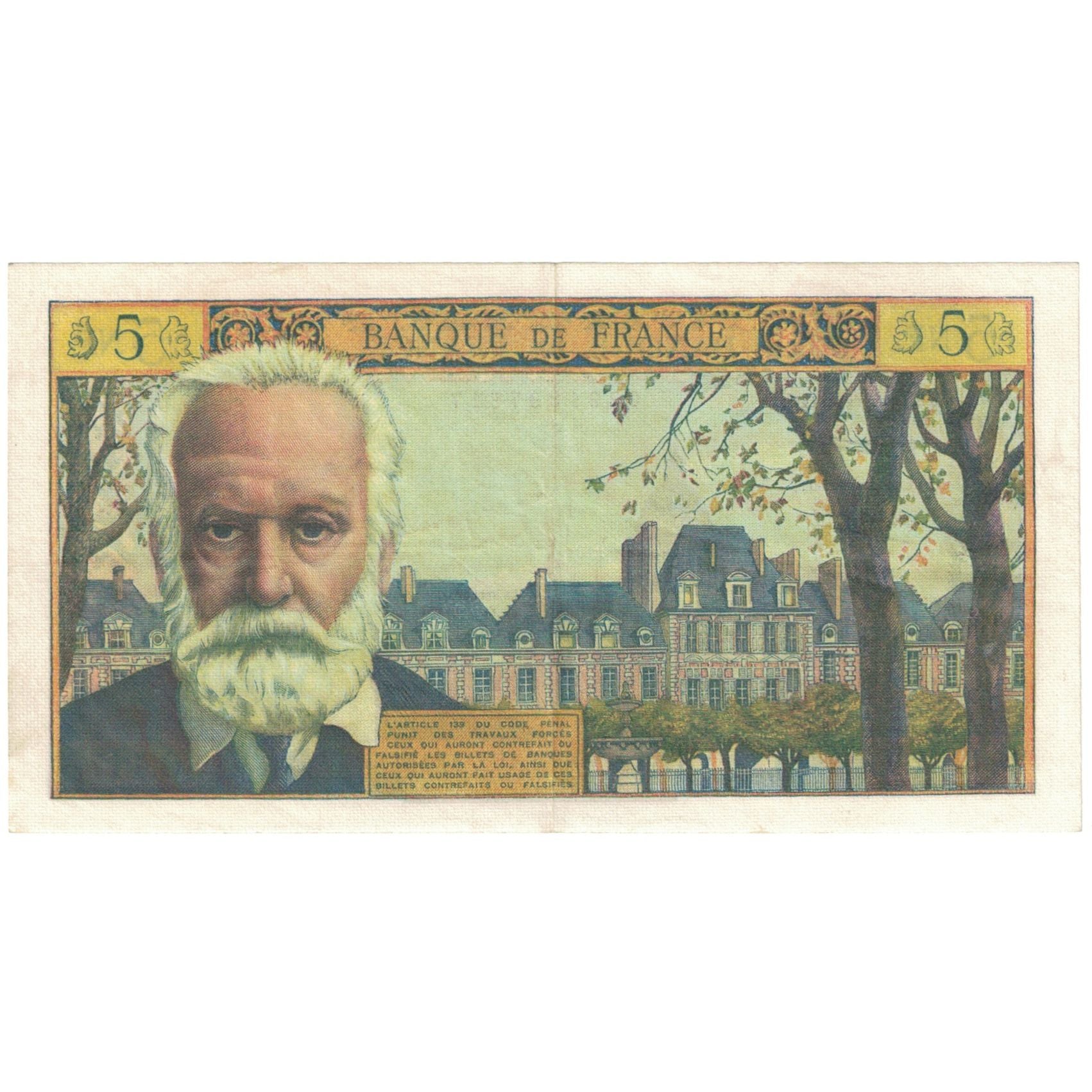 Francia, 5 Nouveaux Francs, Victor Hugo, 1964, O.117, BB, Fayette:56.15, KM:141a