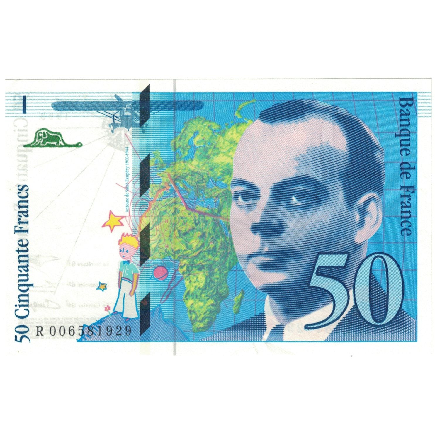 Frankreich, 50 Francs, St Exupéry, 1993, R006581929, UNZ, Fayette:F72.02