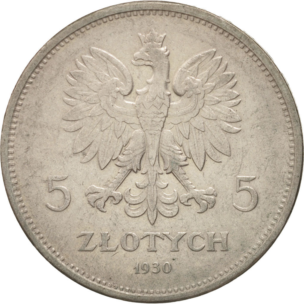 Poland, 5 Zlotych, 1930, Warsaw, EF(40-45), Silver, KM:19.1