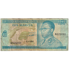 Banconote, Repubblica Democratica del Congo, 10 Makuta, 1967, 1967-01-02, KM:9a