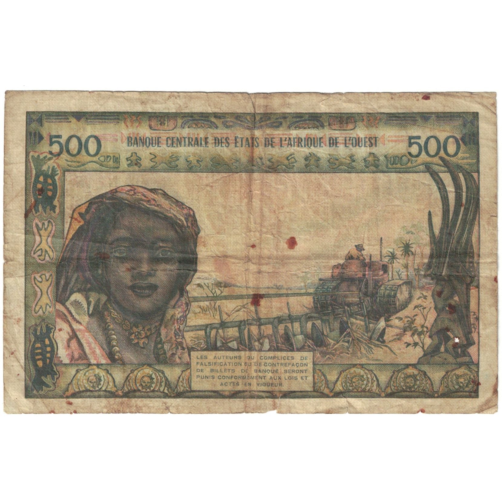 Banconote, Stati dell'Africa occidentale, 500 Francs, KM:702Kn, B