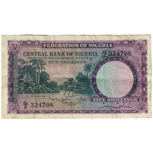 Billet, Nigéria, 5 Shillings, 1958-09-15, KM:2a, TB