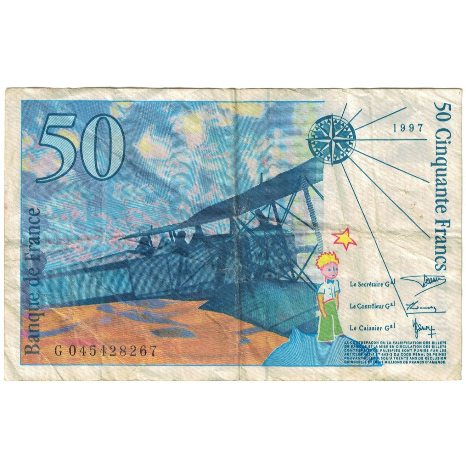 Francia, 50 Francs, 1997, G045428267, BC, Fayette:73.4, KM:157Ad