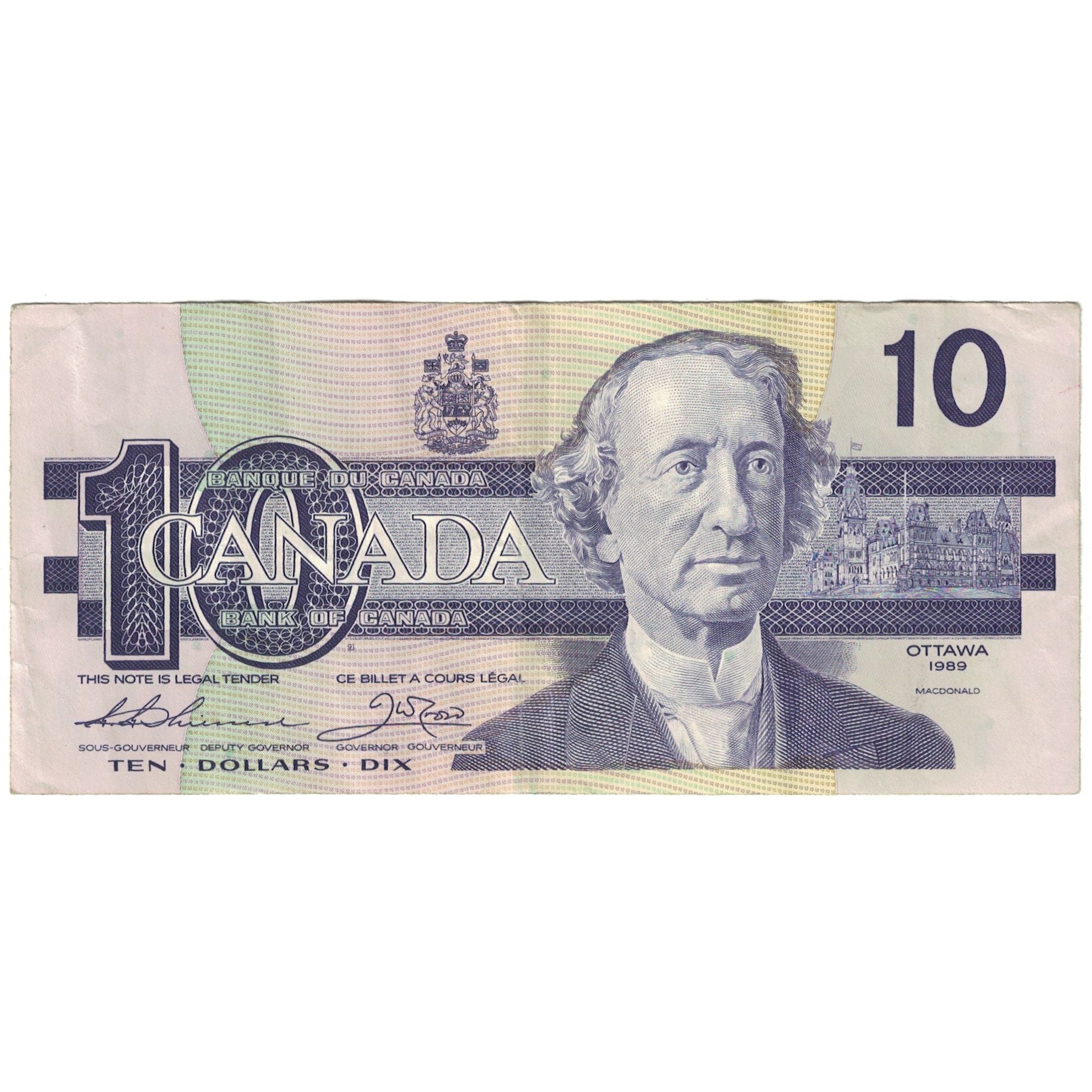 Banconote, Canada, 10 Dollars, 1989, KM:96a, BB
