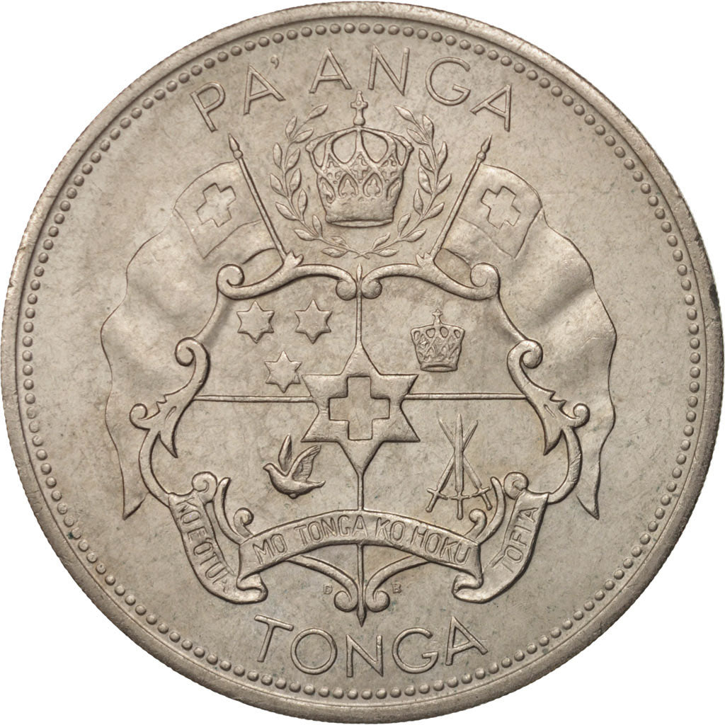 Tonga, King Taufa'ahau Tupou IV, Pa'anga, 1967, SUP, Copper-nickel, KM:11