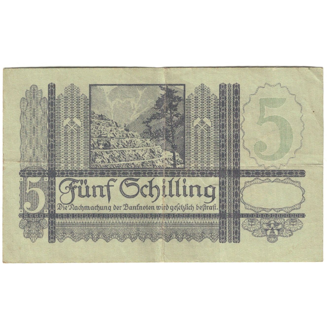 Geldschein, Österreich, 5 Schilling, 1945-09-04, KM:121, S