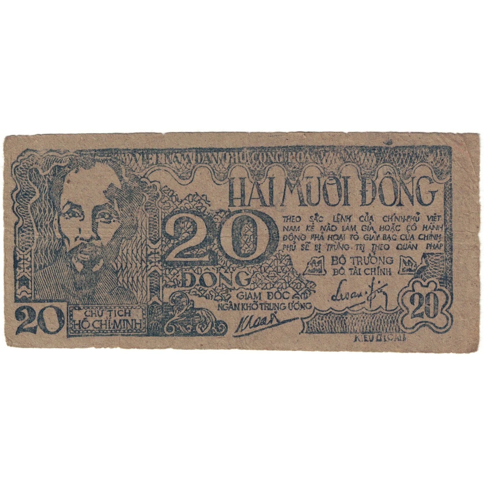 Banknote, Vietnam, 20 D<ox>ng, 1948, KM:24b, VF(20-25)