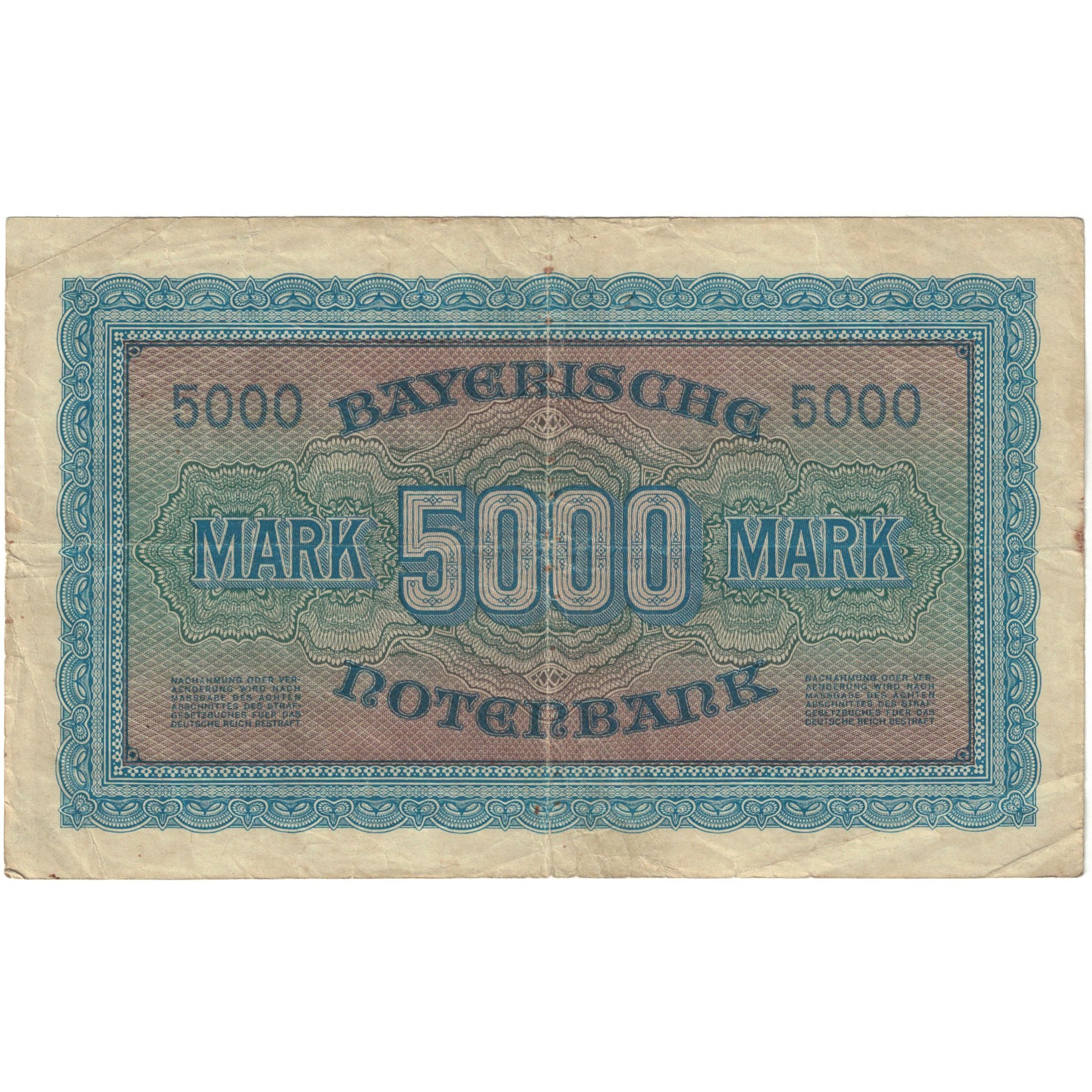 Banknote, German States, 5000 Mark, Texte, 1922, 1922-12-01, KM:S925, EF(40-45)