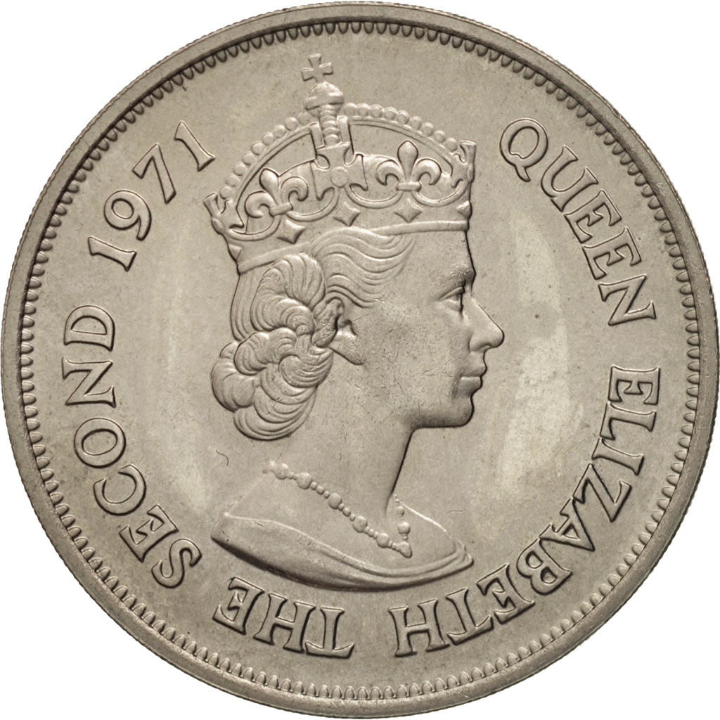Mauritius, Elizabeth II, 10 Rupees, 1971, MS(60-62), Copper-nickel, KM:38
