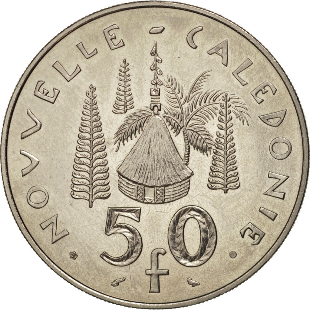 New Caledonia, 50 Francs, 1967, Paris, MS(60-62), Nickel, KM:7