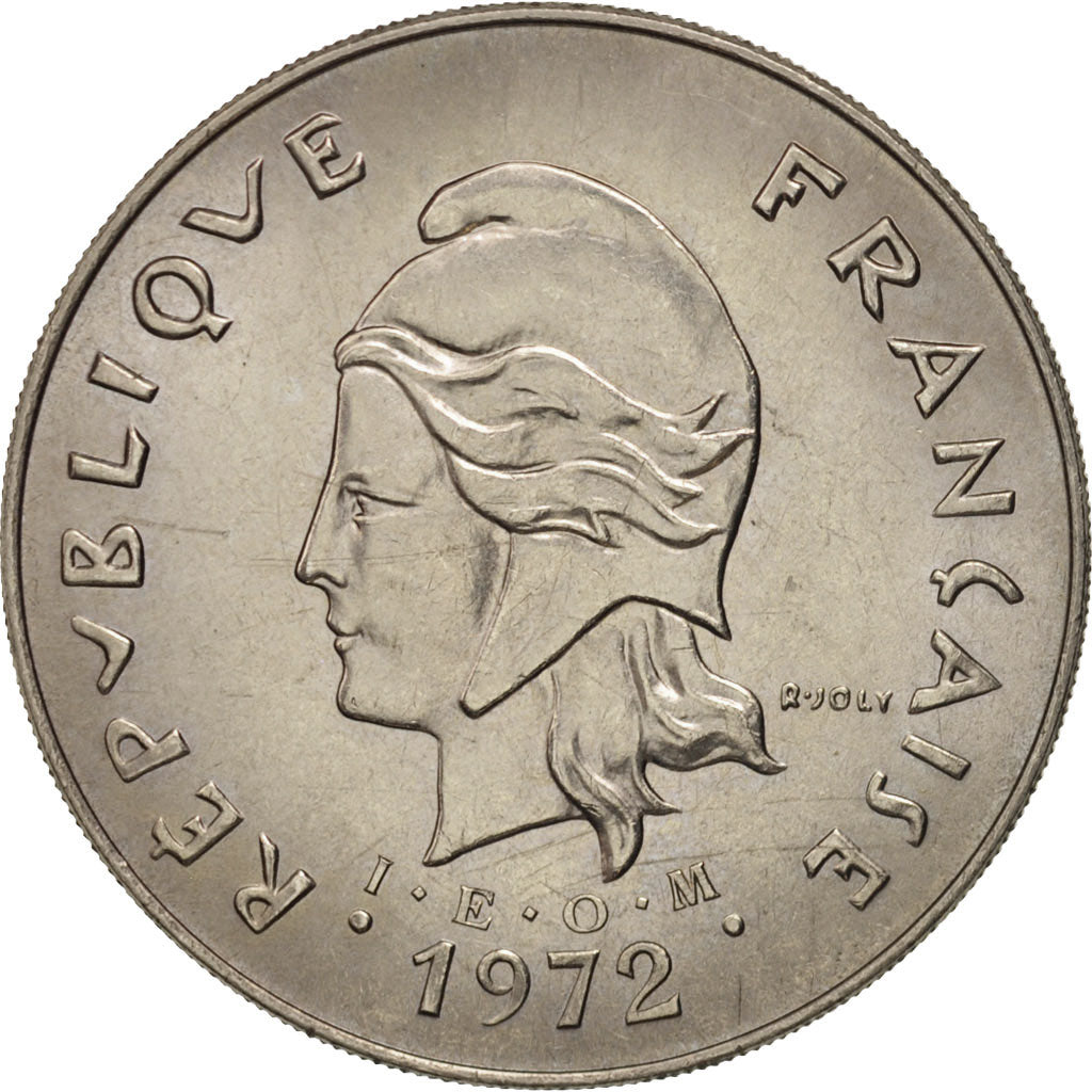 New Caledonia, 50 Francs, 1972, Paris, MS(60-62), Nickel, KM:13